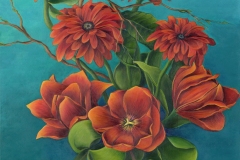 Happy-Gerbera-Daisies-with-Tulips 30" x 36"