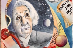 Einstein and His World 22" x 18" Watercolor on Paper